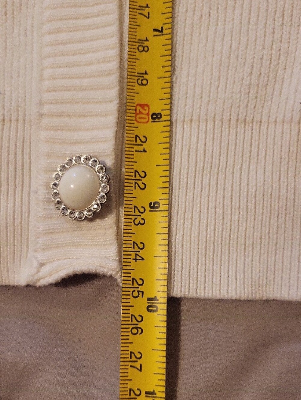 RIHOAS Cream Beaded-Strap Knit Crop Top - Picture 6 of 8